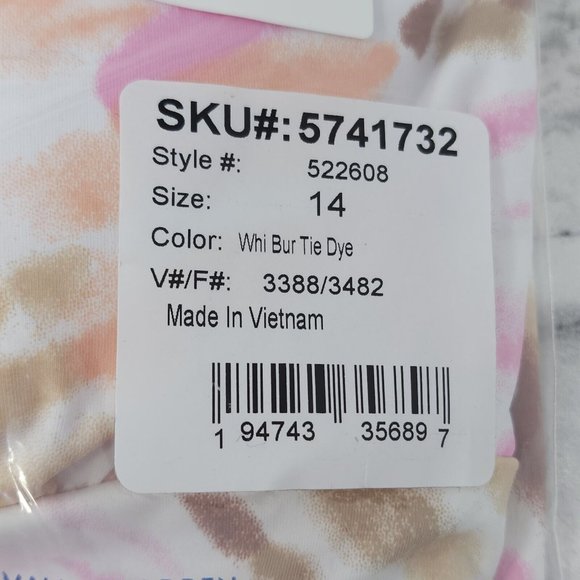 Lands End Tankini Swim Top Size 14 Square Neck Underwire Bra Swimsuit New - Picture 9 of 10